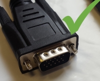 VGA cable with green tick over it