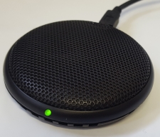 USB microphone on desk